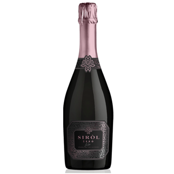 Butelka Bella Sirol Zero Pink Sparkling – różowego musującego napoju bezalkoholowego 0,75 l.