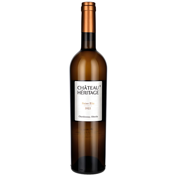 Butelka libańskiego białego wytrawnego wina Chateau Heritage Saint Elie Chardonnay 12,5% 750 ml z Doliny Bekaa.