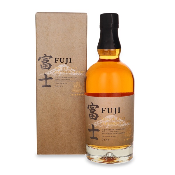 Butelka Fuji Single Malt Japanese Whisky 46% 0,7L, japońskiej whisky single malt produkowanej w Fuji Gotemba Distillery.