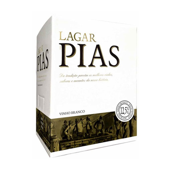 Opakowanie Lagar de Pias Branco 5 L – portugalskiego białego wina w praktycznym formacie Bag in Box.