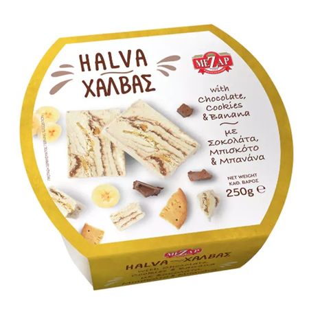 Chałwa z czekoladą,biszkoptem i bananem 250 g Mezap