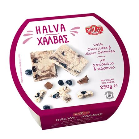 Chałwa z czekoladą i wiśnią 250 g Mezap