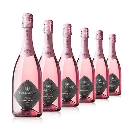 Follador Prosecco Treviso DOC Rose Brut Millesimato Laelia 6 Butelek Zestaw