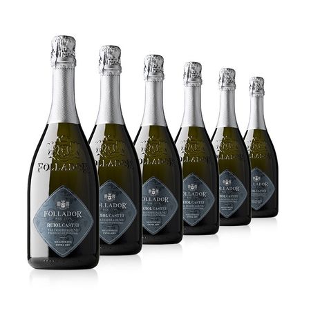 Follador Prosecco Valdobbiadene Superiore DOCG Extra Dry Millesimato Ruiol Castei 6 Butelek Zestaw