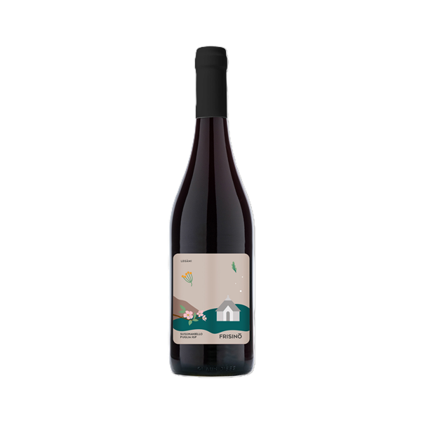 Butelka włoskiego czerwonego wina Susumaniello Puglia IGP Legami Collection 750 ml ze szczepu Susumaniello, pochodzącego z Apulii.
